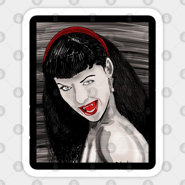 Vampire Bettie Sticker by TL Bugg